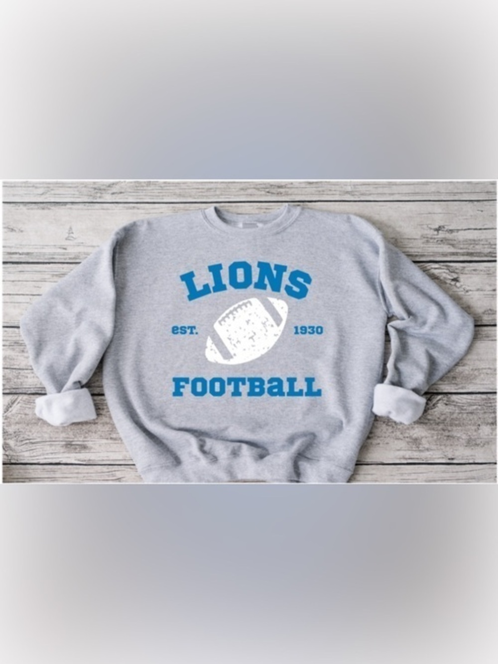 Lions Retro Football Crewneck